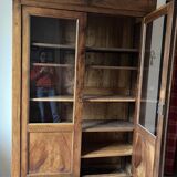 Antique Louis Philippe glass cabinet