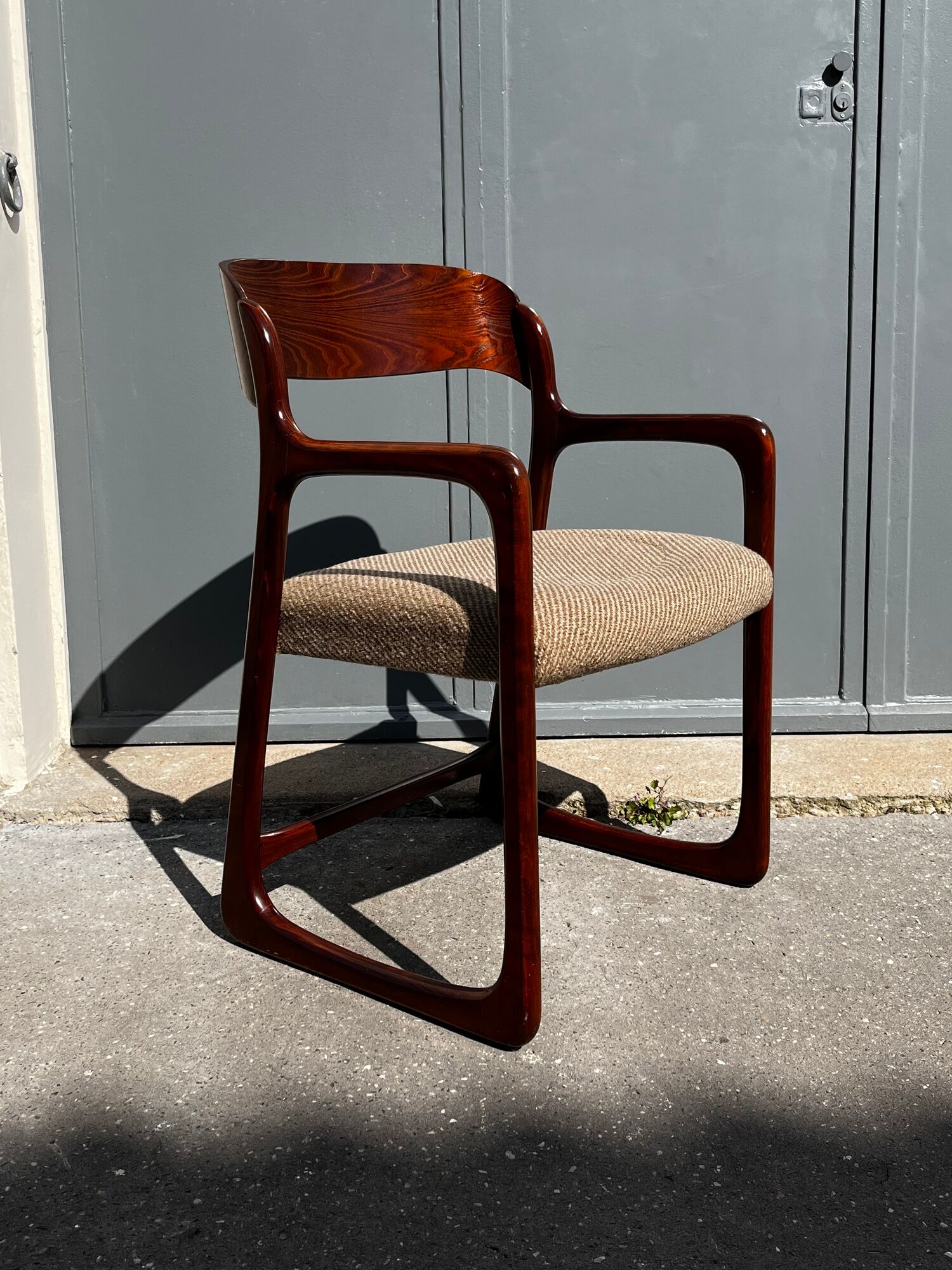 4 fauteuils vintage "Traîneau" de Baumann - années 1960