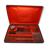 Guy Degrenne stainless steel cover service 49 pieces in briefcase