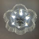 Vintage lucite chandelier with a cascade of crystal pendants from the 1970s.