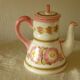 Cafetiere en faience Henriot Quimper rose