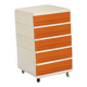 Desserte Flair plastique orange et blanc