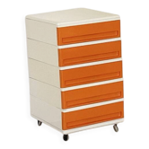 Desserte Flair plastique orange et blanc