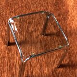 Server/end of sofa 1970 chrome beveled glass