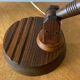 Lampe articulée en bois et métal vintage