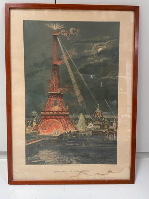 Framed vintage poster