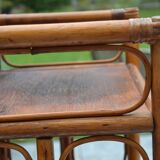 Small rattan bedside table/cabinet