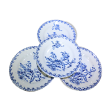 4 assiettes plates Gien service Chardons