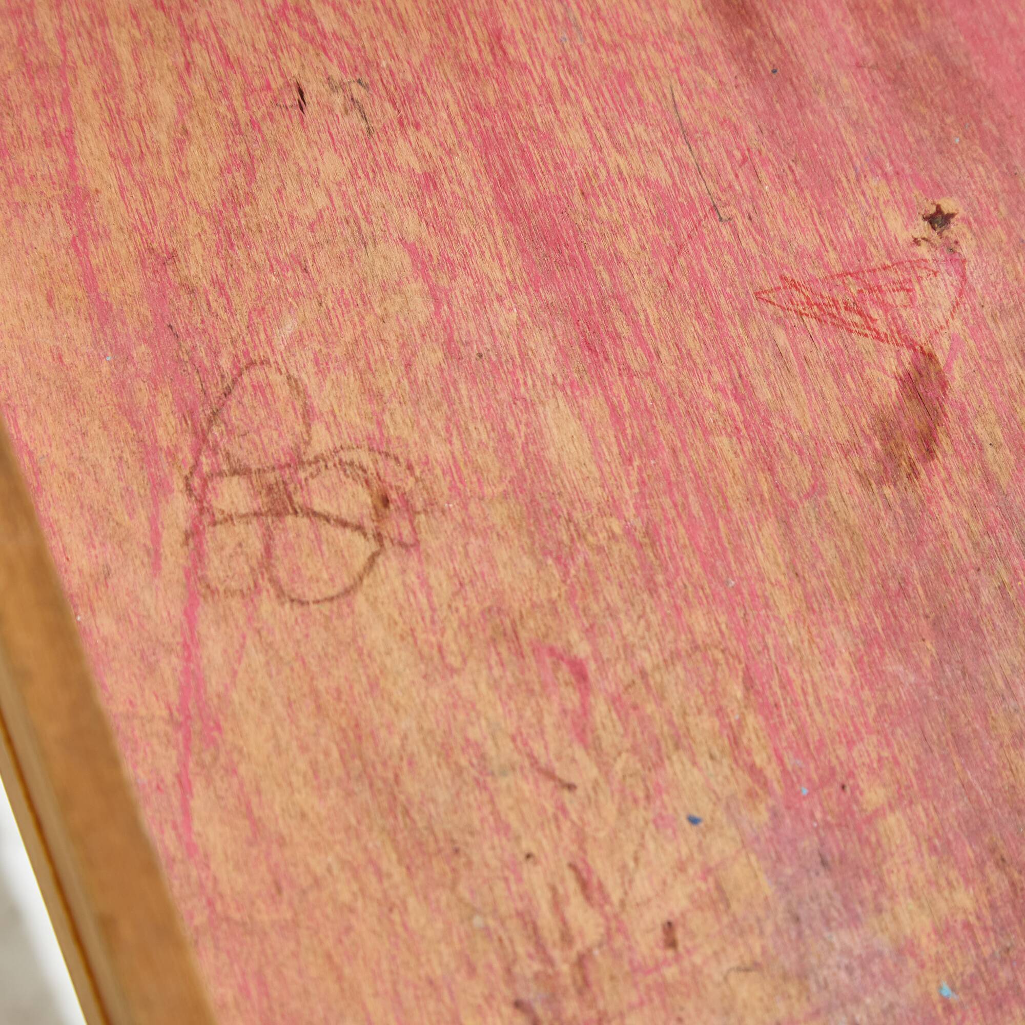 Restored teak and beech desk