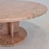 Round Italian Marble Coffee or Side Table, 1980's