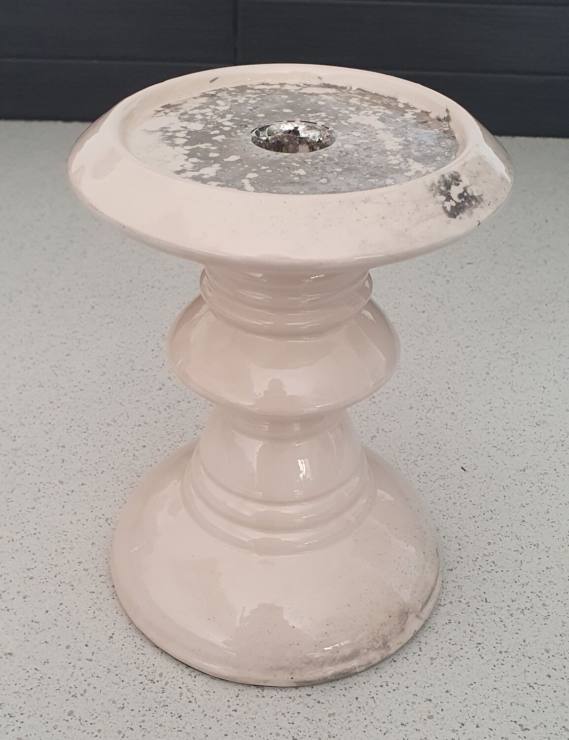 Large porcelain candle holder