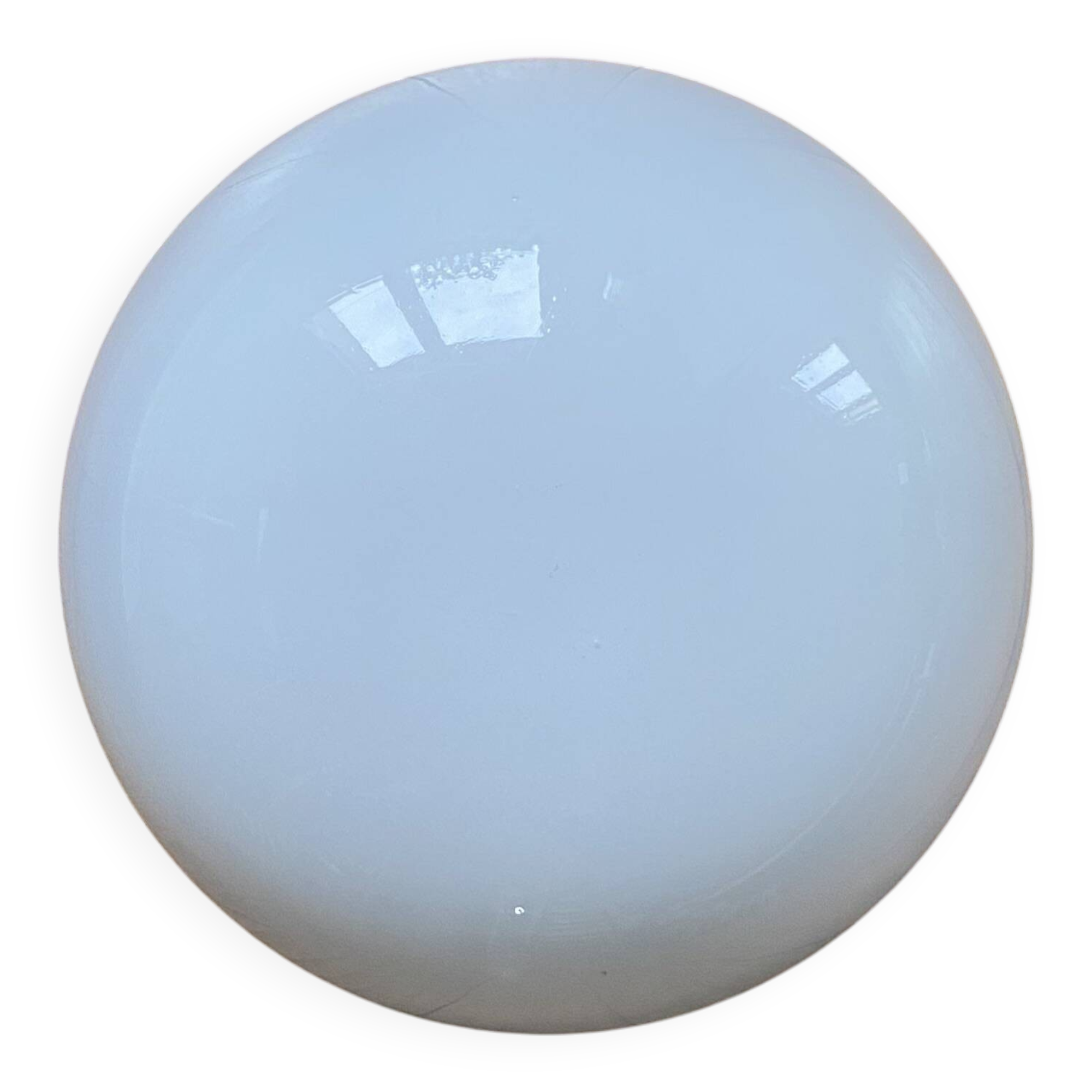 Opaline wall light, vintage ceiling fixture, half-spherical half-moon, 25 cm.