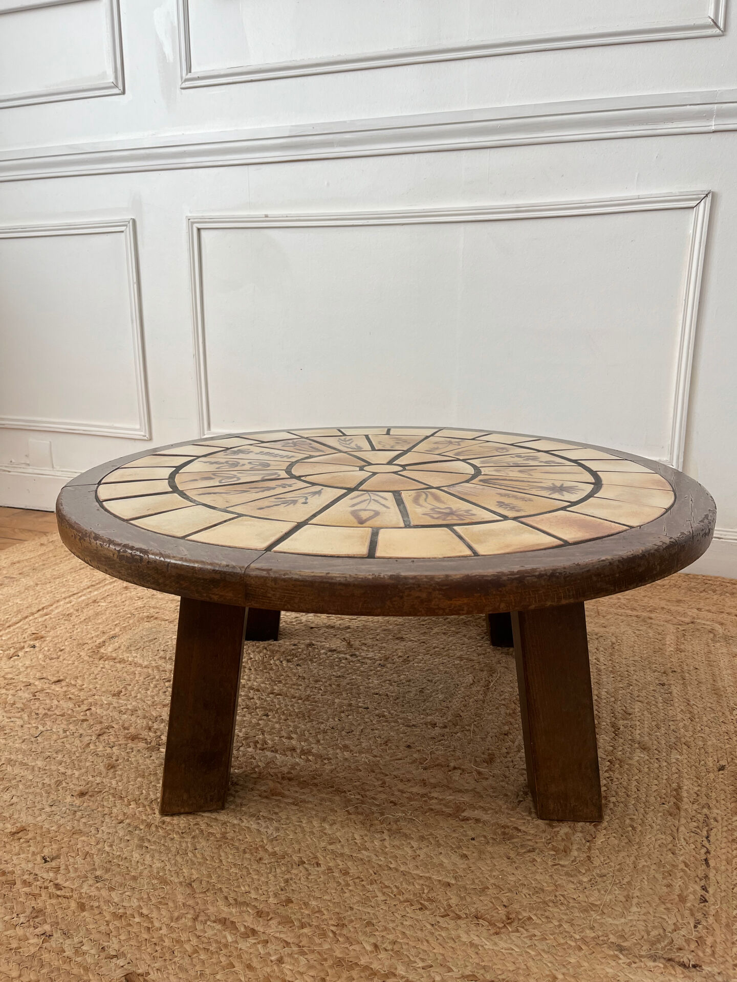 Table basse herbiers vintage