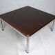 Table basse vintage bois et métal circa 1970