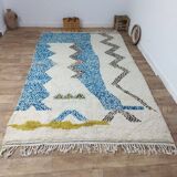 Handmade wool Berber rug 312x193 cm