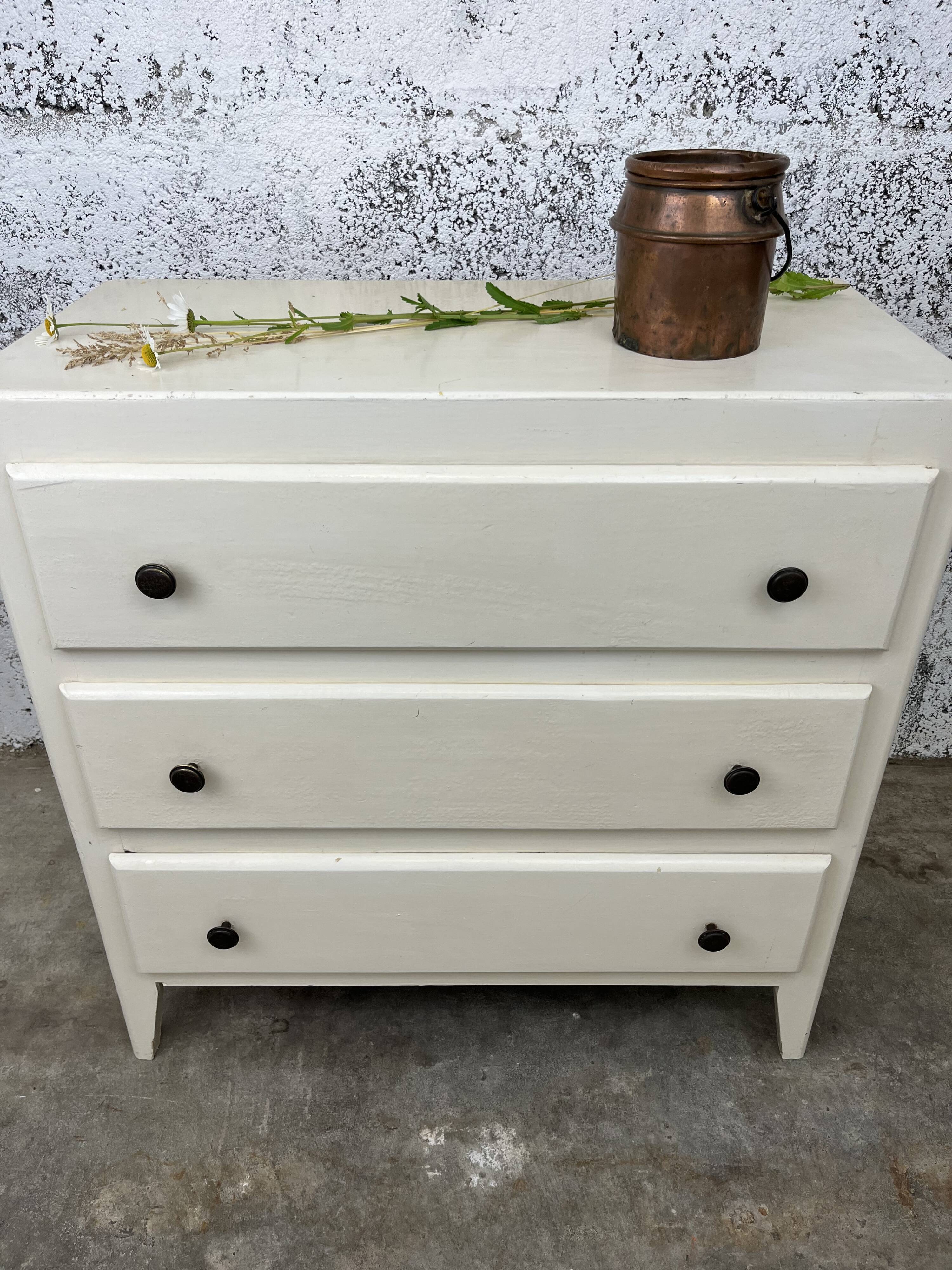 Commode vintage pieds compas