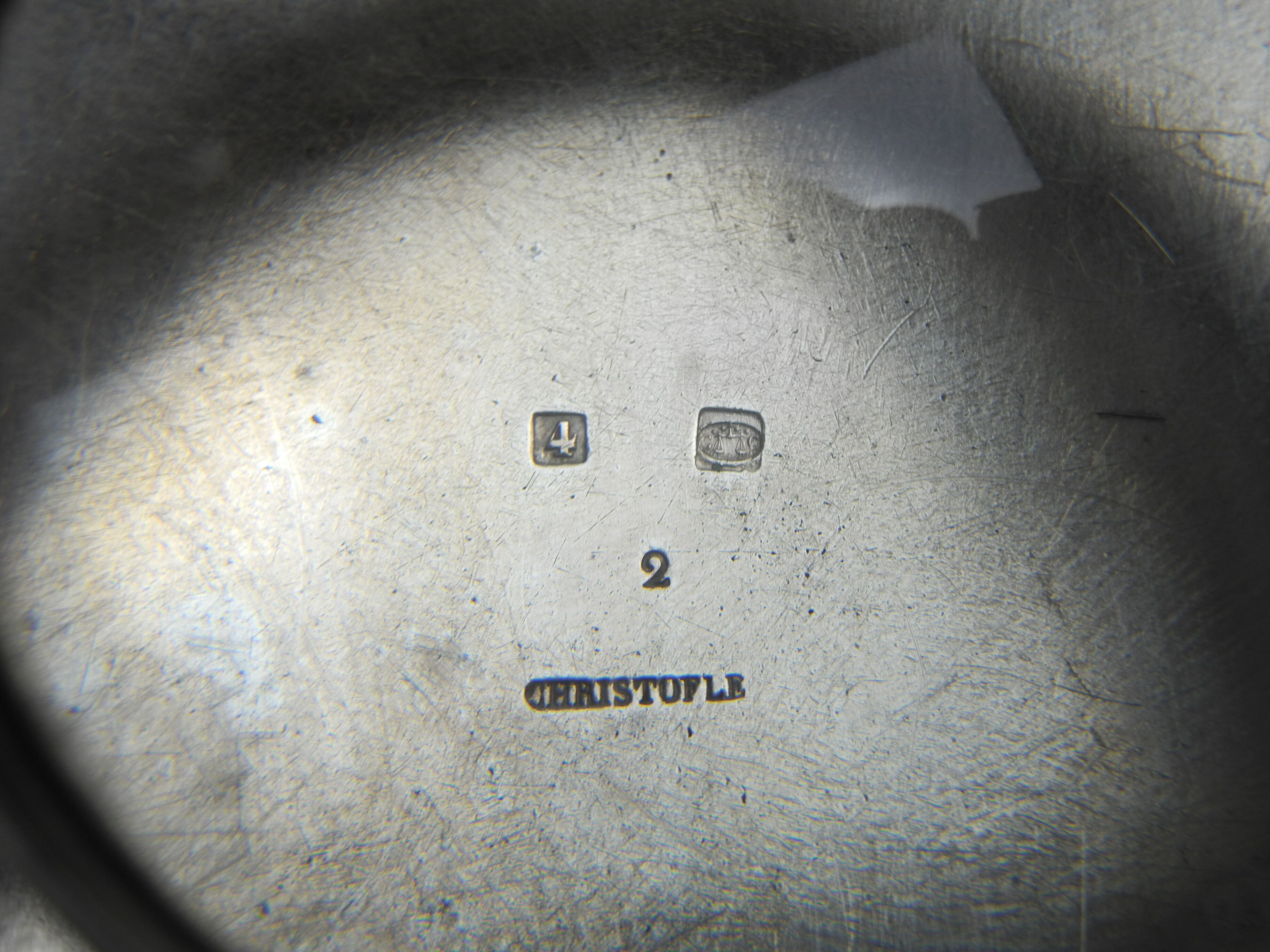 under bottle Christofle french silver metal bottle coaster