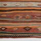 Turkish Anatolian Carpet, Vintage Pattern Rug, 163x259 Cm