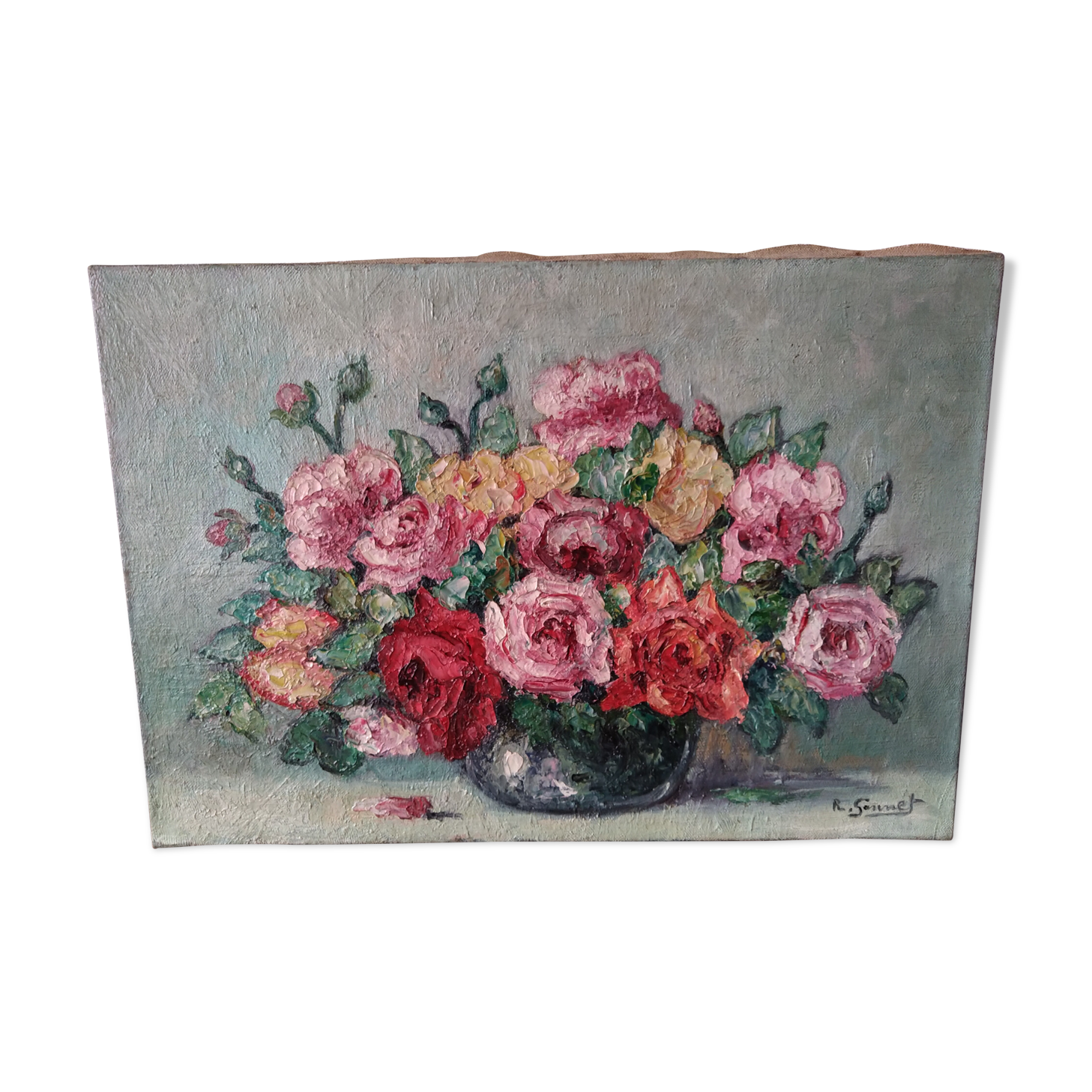 Tableau  bouquet de roses