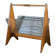 Canelé glass and wood magazine rack - 1950s