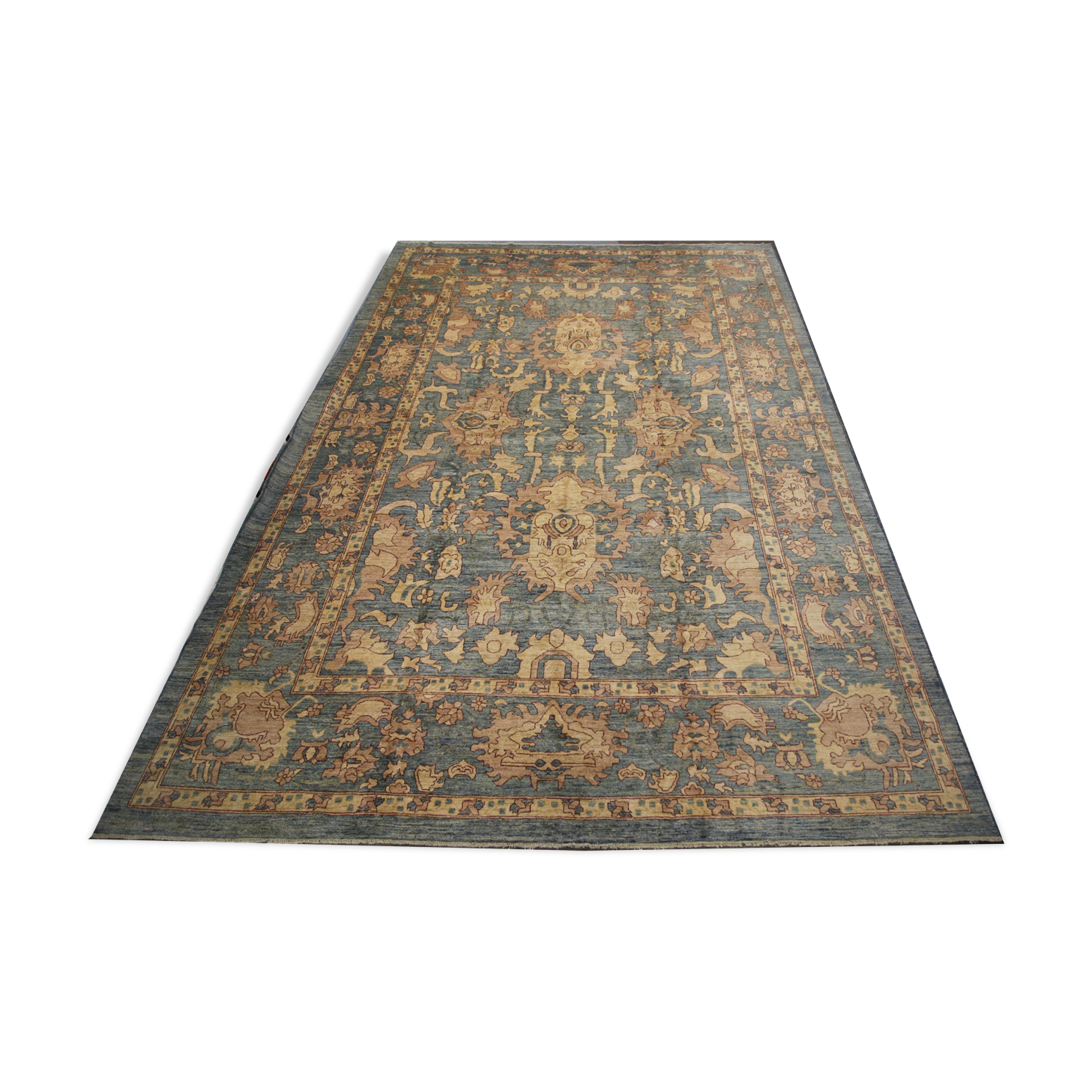 Tapis traditionnel vintage persan Ziegler tissé à la main Tapis de salon en laine