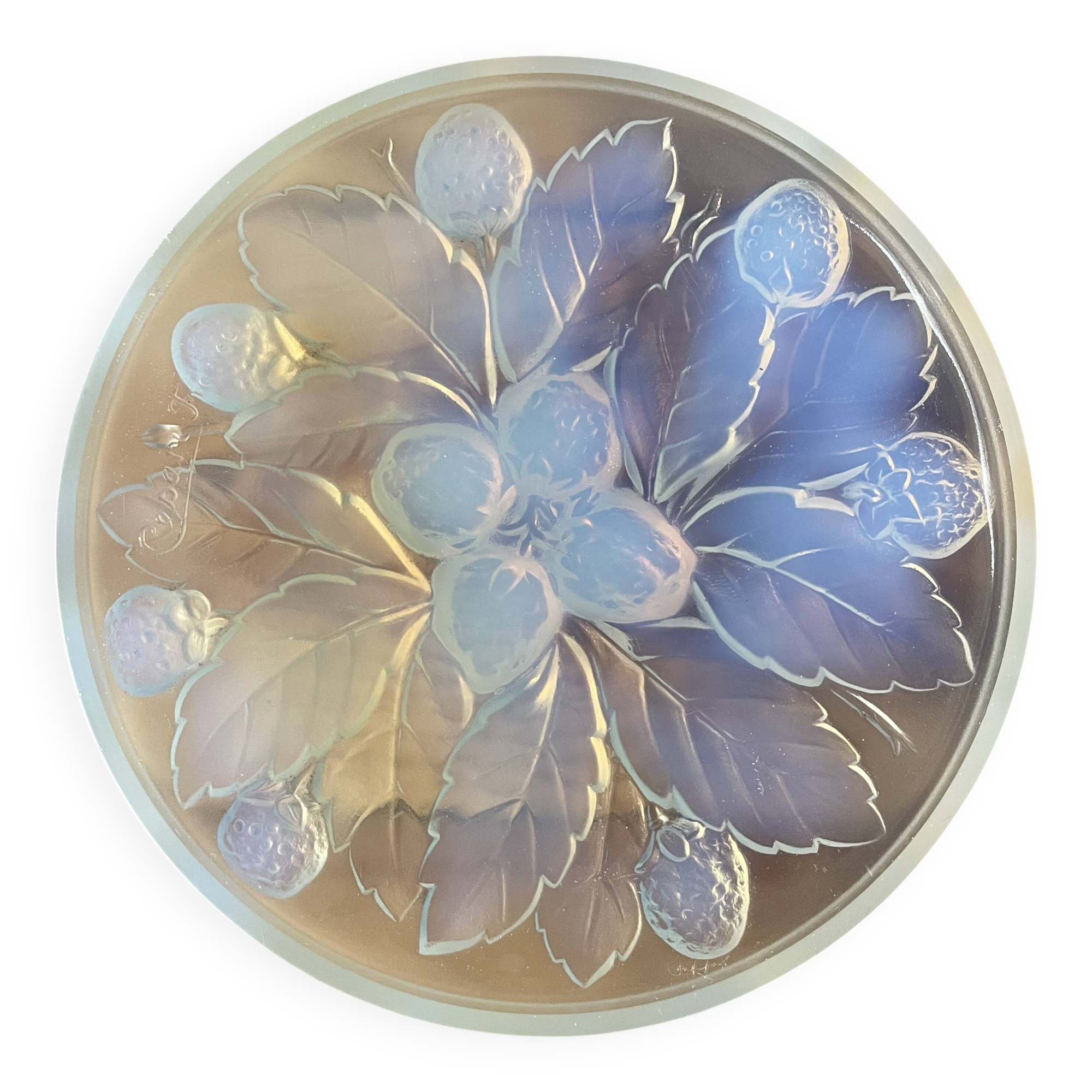 Cesari France opalescent glass bowl