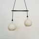 Danish Opaline and Teak Cascading Lamp by Nordisk Solar