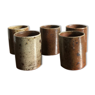 Set of 5 cups of sandstone