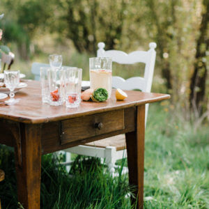 Wooden farm table - 12 people "Buis"