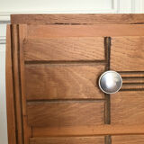 Art deco chest of drawers in light oak