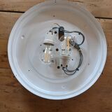 Large glass and metal wall lamp from the 50s - vintage Prisma design