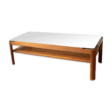 Table basse en teck massif par Myer, années 1960-70