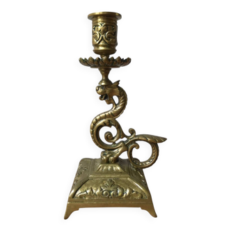 Bougeoir en bronze, fin xixe