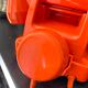 Orange vintage dial phone