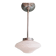 Art Deco pendant light in white speckled glass, 1930s