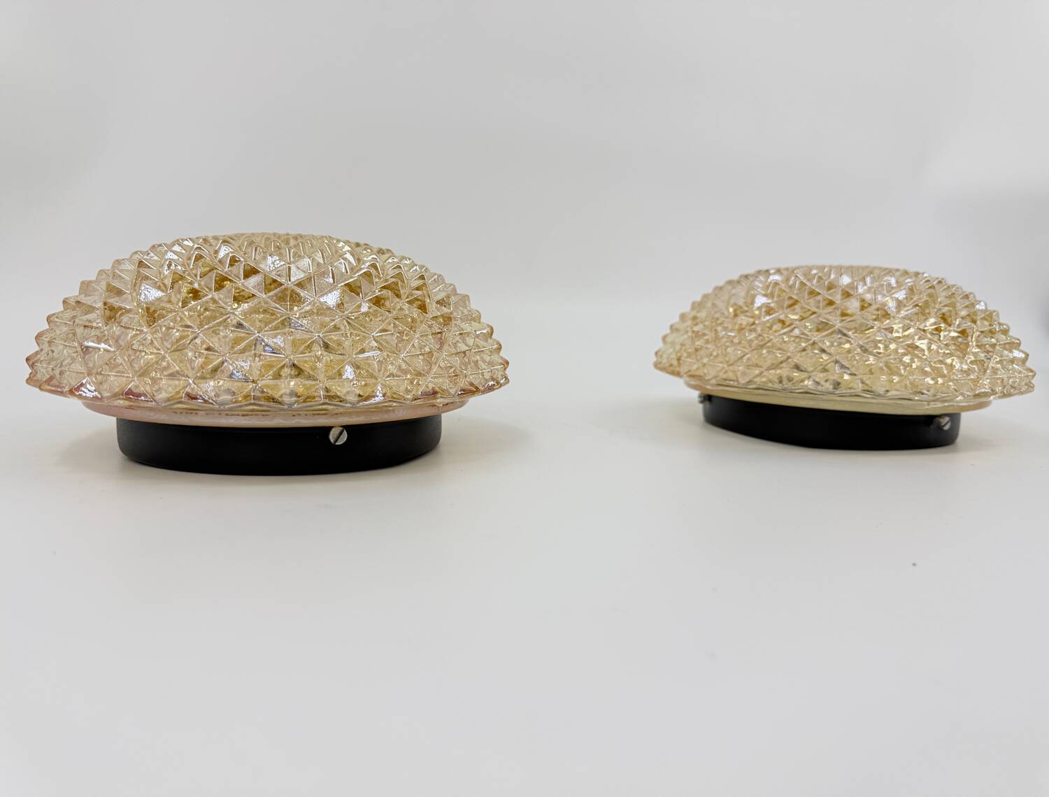 Vintage amber wall lights