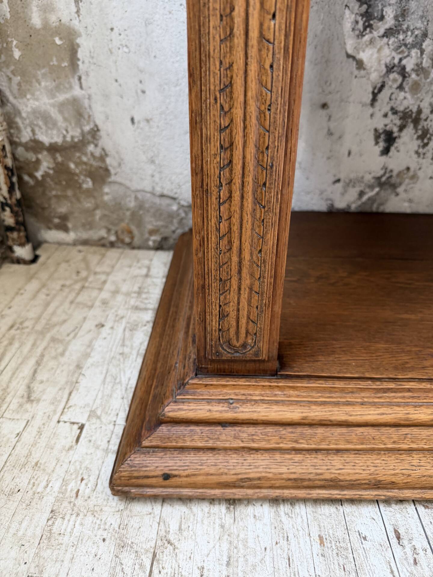 19th-century oak console table