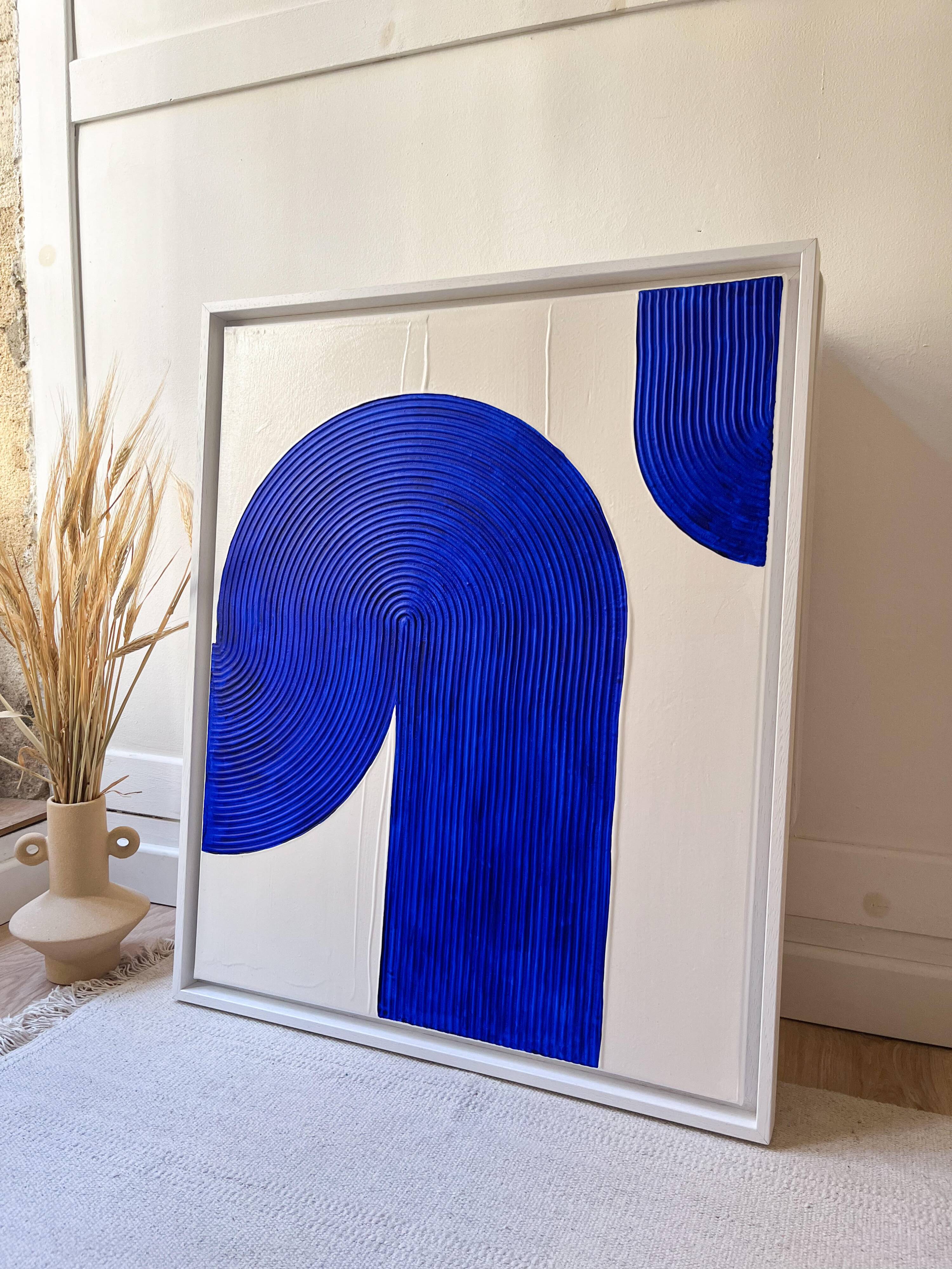 Electric blue textured board