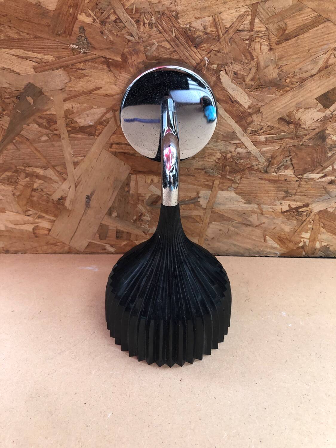 Old Wall Lamp E by KARTELL Design Laviani Bakelite Black + Chrome Metal #B015