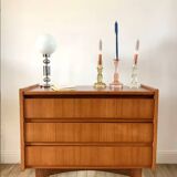 Scandinavian teak dressing table chest of drawers, Danish design, 1960s