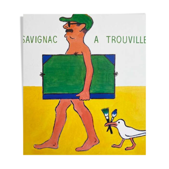 Affiche original Savignac A Trouville par Raymond Savignac - Petit Format - On linen
