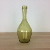 Vase en verre bullé vert