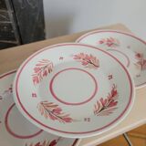 Set of 3 small opaque porcelain plates