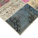 Hand-Knotted Oriental Overdyed 209 cm x 298 cm Multicolor Patchwork Carpet