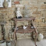 Table gueridon double plateau