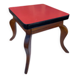 Formica pedestal table, small vintage Scandinavian coffee table, plant stand