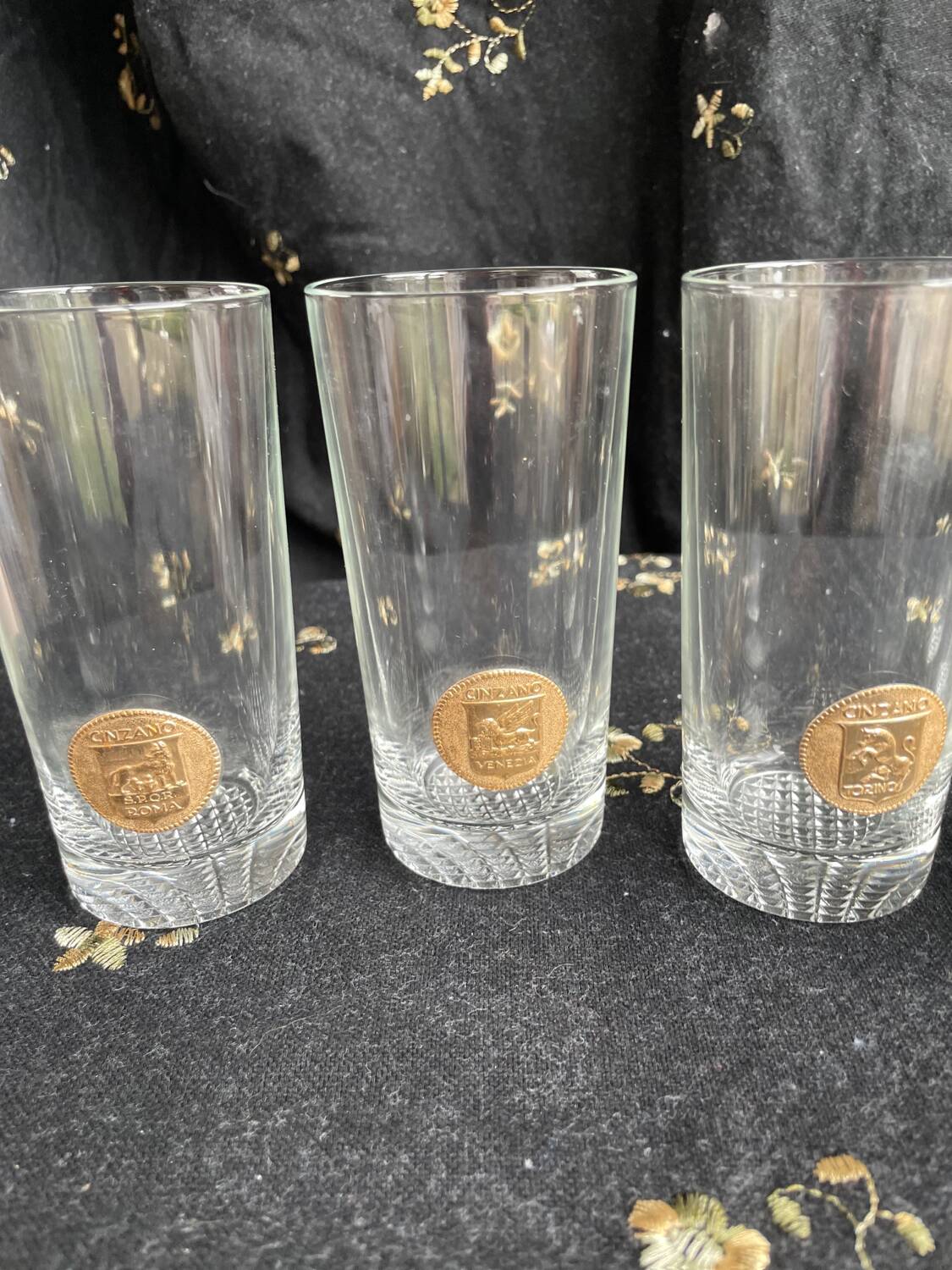 Set of 5 Cinzano aperitif glasses