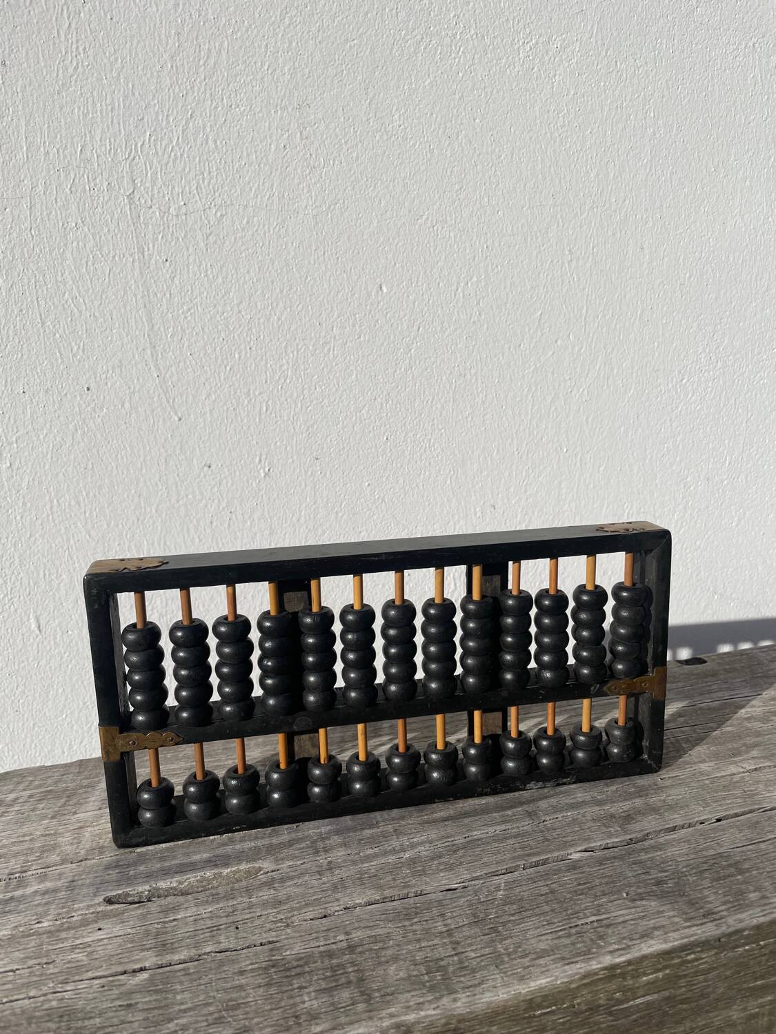Black wooden Chinese abacus