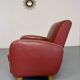 Vintage red faux leather Art Deco club chair from the 1940s/50s.