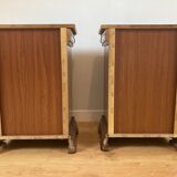 Set of 2 bedside tables style Louis Philippe - Merisier